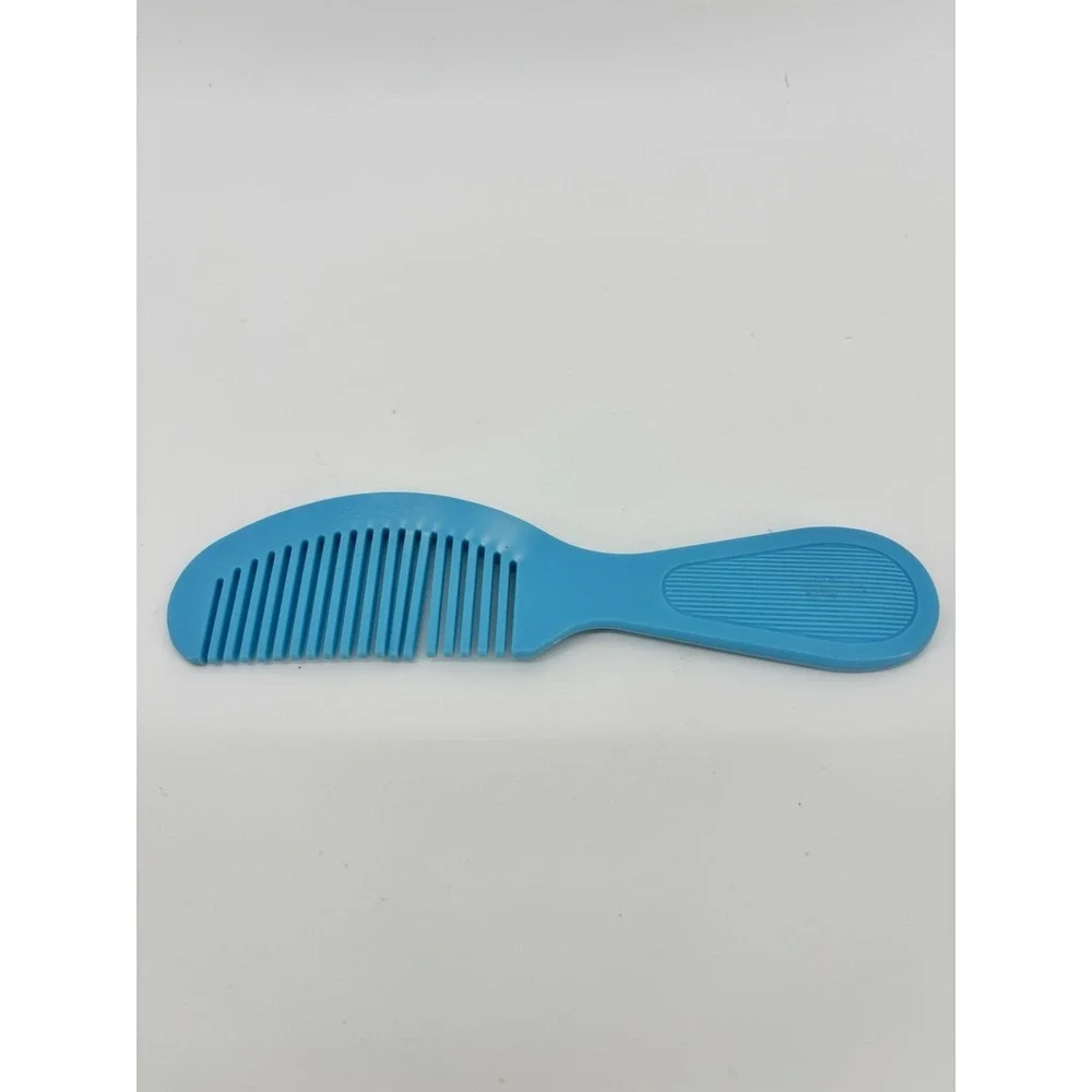 Vtg Battar Blue Comb Pocket Travel Size Wide‎ Tooth Deranged